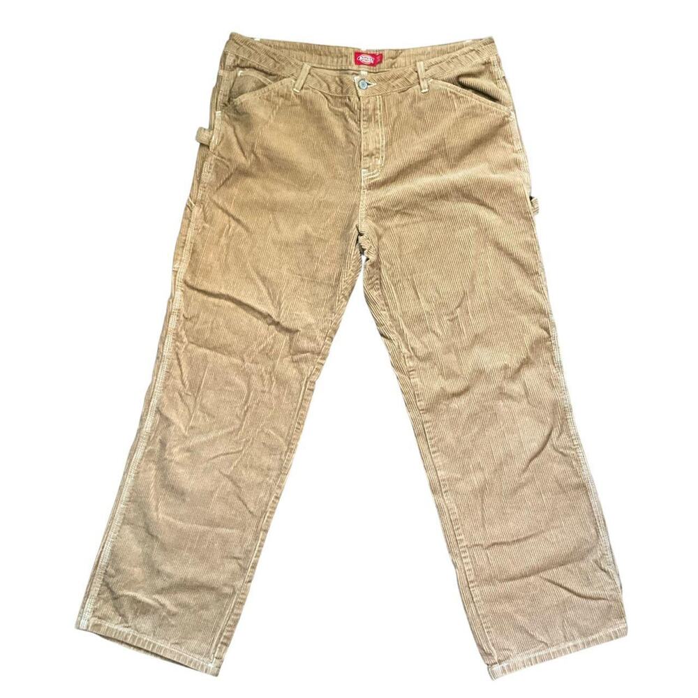 Dickies Tan Ribbed Corduroy Pants: 90s, Y2K
